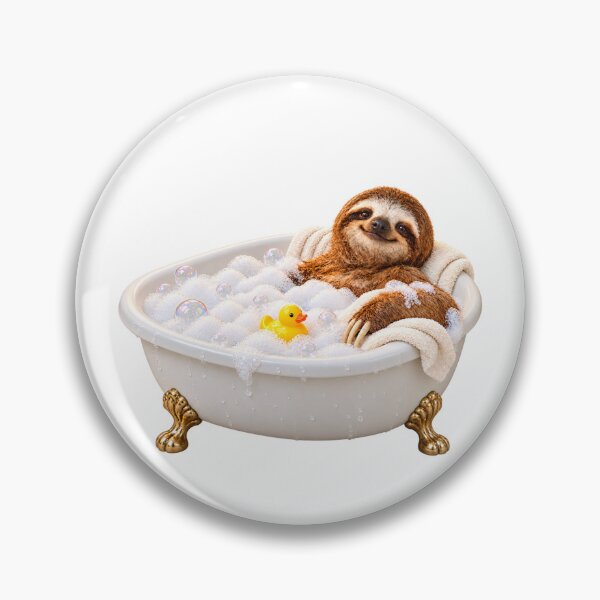 Item preview, Three Toed Sloth Bathtub Bliss designed and sold by Sillytoe.