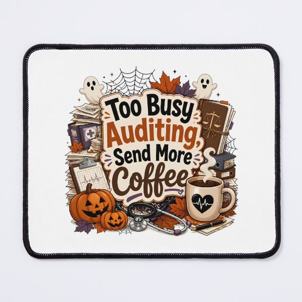 Item preview, Too Busy Auditing Send More Coffee – Funny Legal Nurse Halloween Humor designed and sold by CuteDesignables.