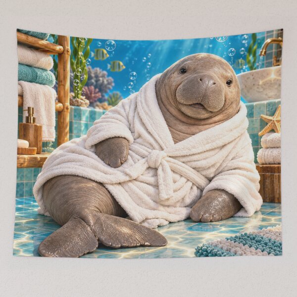 Item preview, Cozy Bathrobe Dugong designed and sold by Sillytoe.
