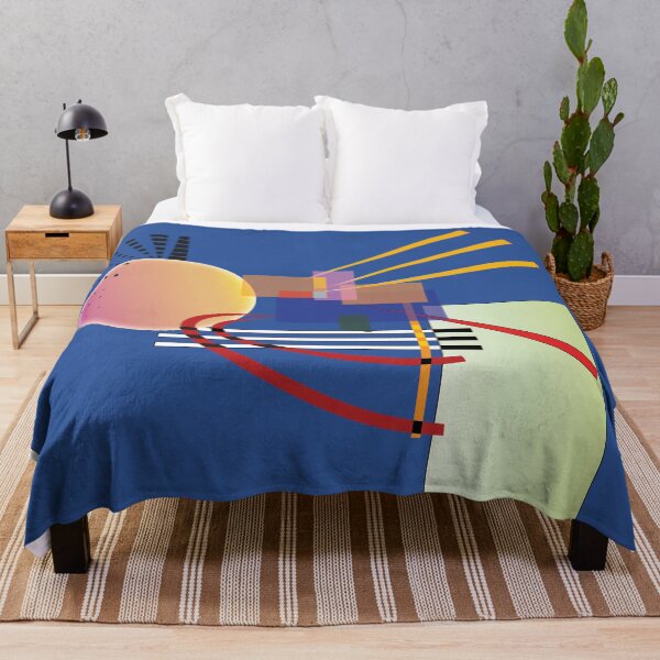 Item preview, Kandinskyesque abstract on blue designed and sold by Rozpiscopo.