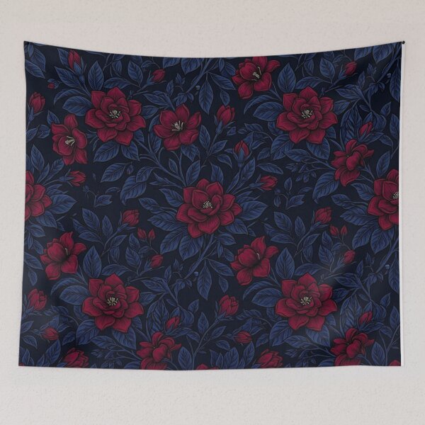 Item preview, Dark Crimson Floral Garden Botanical Pattern designed and sold by Owcomm.