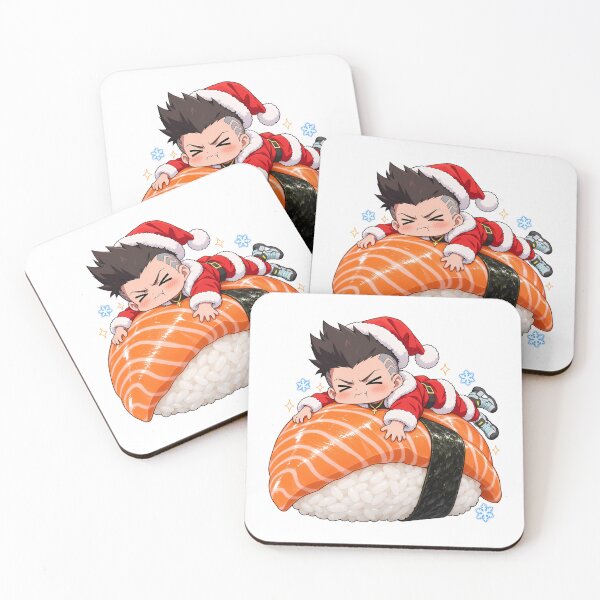 Item preview, David Martinez Cyberpunk Edgerunners Christmas Salmon Sushi designed and sold by mildaclairmo.