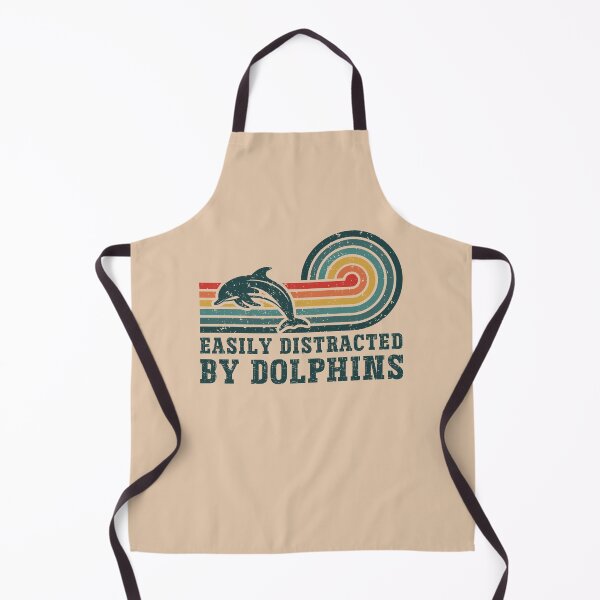 Item preview, Easily Distracted By Dolphins Vintage Retro Sunset Ocean Sea Life designed and sold by Dmetalx Art Apparel.