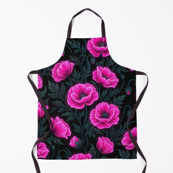 Item preview, Luminous Neon Pink Poppies Floral Pattern designed and sold by Owcomm.