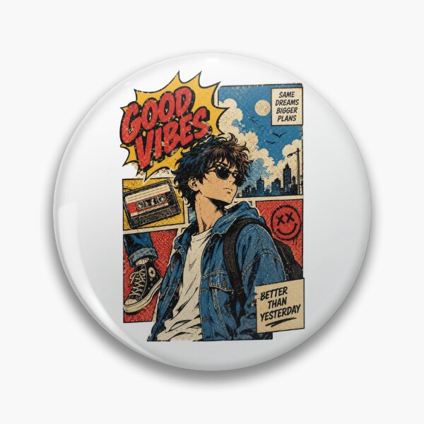 Item preview, Vintage Comic Streetwear – Good Vibes Retro Graphic designed and sold by LarkLeaf.