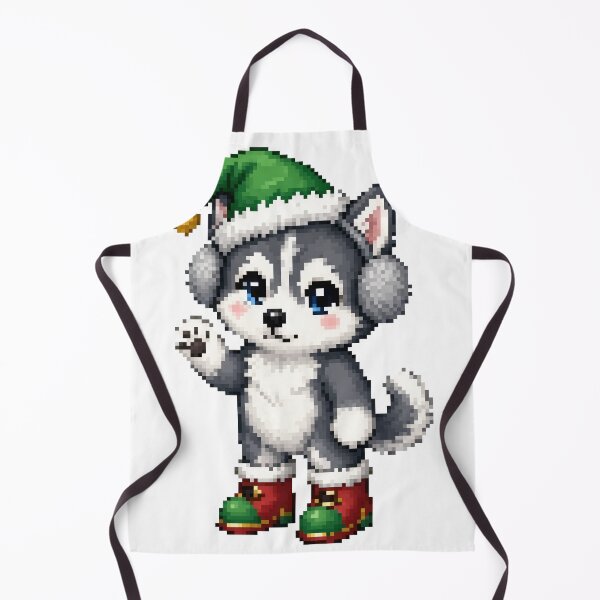 Item preview, Husky Puppy Elf Hat Christmas designed and sold by PopDigital.