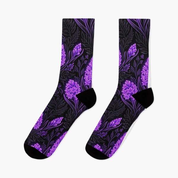 Item preview, Glowing Purple Hyacinth Floral Seamless Pattern designed and sold by Owcomm.