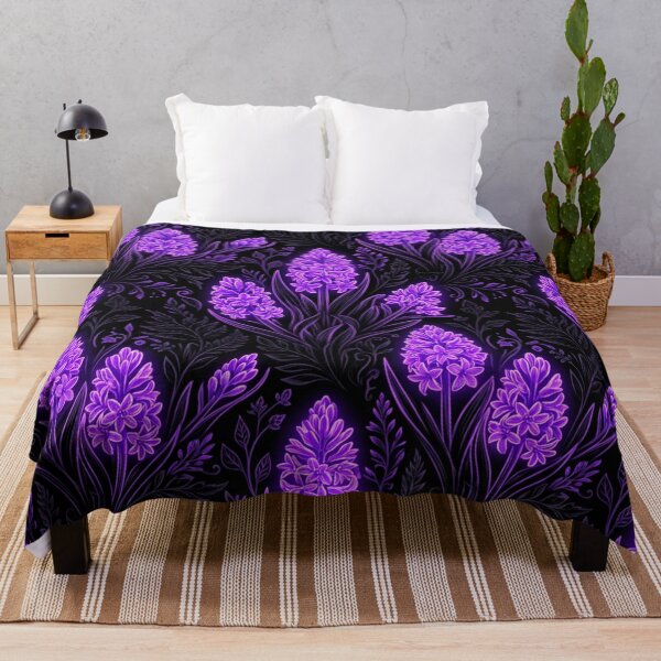 Item preview, Glowing Purple Hyacinth Floral Seamless Pattern designed and sold by Owcomm.