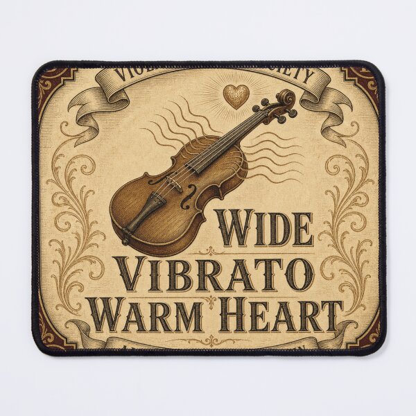 Item preview, Wide Vibrato Warm Heart Violist Badge designed and sold by BoosterShop.