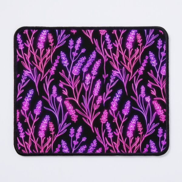 Item preview, Glowing Neon Pink Lavender Flower Pattern designed and sold by Owcomm.