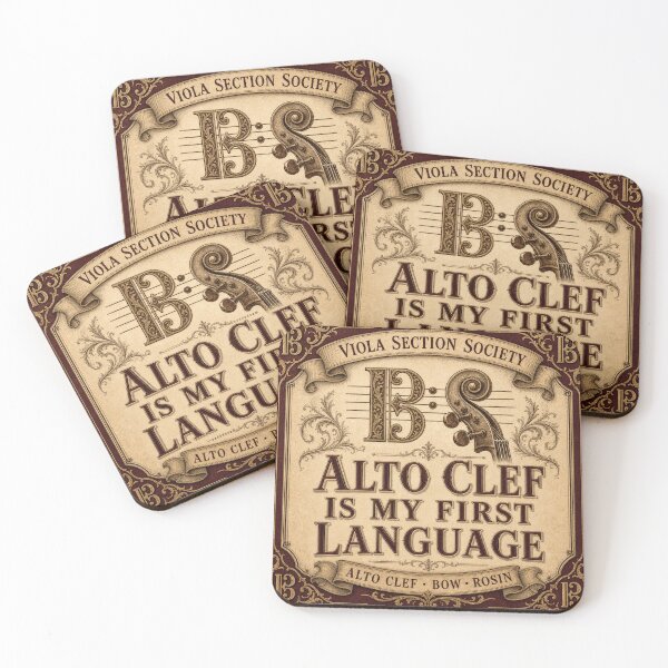 Item preview, Alto Clef Is My First Language Alto Clef Viola Badge designed and sold by BoosterShop.
