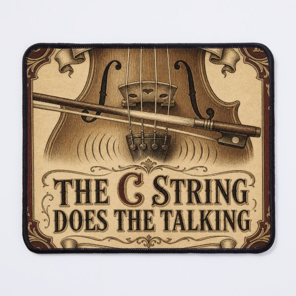 Item preview, The C String Does The Talking Viola Player Badge designed and sold by BoosterShop.