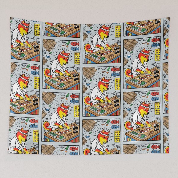 Item preview, Shiba Inu Sushi Chef designed and sold by PictoVibe.