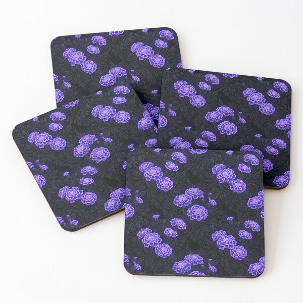 Item preview, Glowing Purple Neon Floral Seamless Pattern    designed and sold by Owcomm.