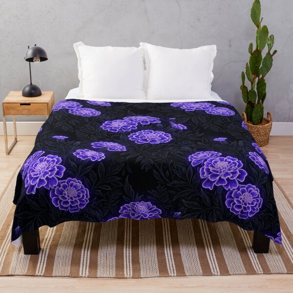 Item preview, Glowing Purple Neon Floral Seamless Pattern    designed and sold by Owcomm.