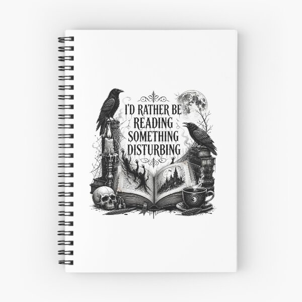 Item preview, I'd Rather Be Reading Something Disturbing – Gothic Reader Halloween Book Lover Humor designed and sold by CuteDesignables.
