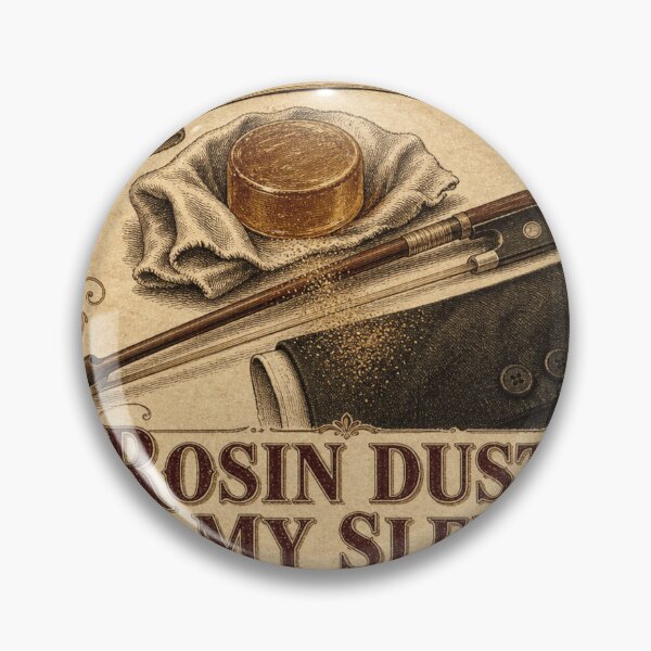 Item preview, Rosin Dust On My Sleeve String Player Badge designed and sold by BoosterShop.