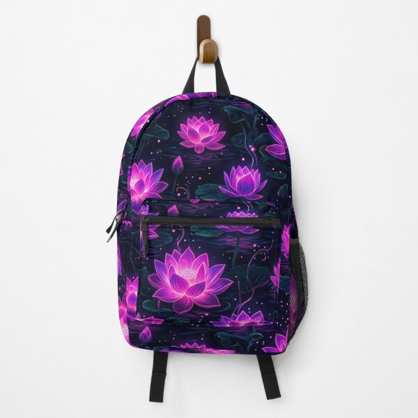 Item preview, Glowing Pink Neon Lotus Flower Pattern designed and sold by Owcomm.