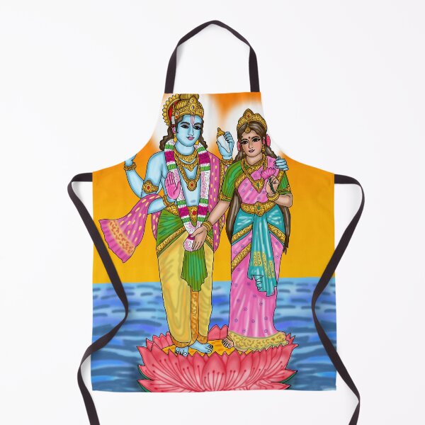 Item preview, Dibujo digital del Señor Lakshmi Narayan | Arte hindú de Vishnu y Lakshmi designed and sold by Harshit_Digital_Arts.