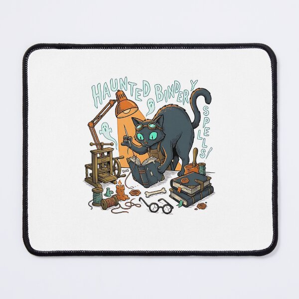 Item preview, Black Cat Haunted Bookbinder designed and sold by PictoVibe.