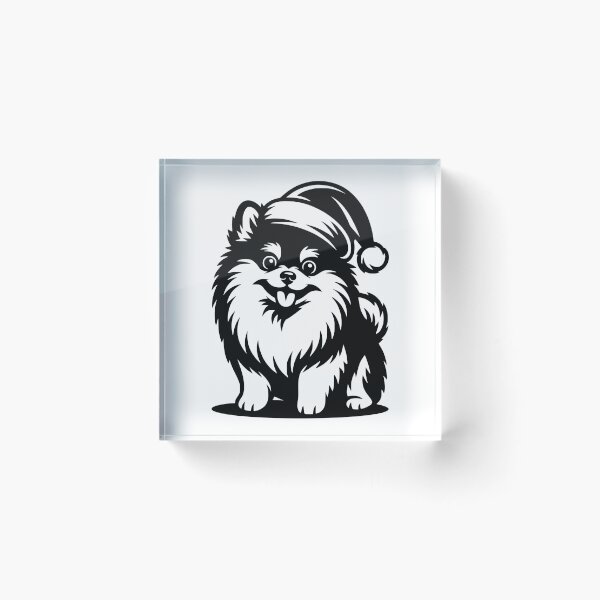 Item preview, Pomeranian in Santa Hat designed and sold by theartfulaspie.