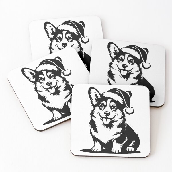 Item preview, Pembroke Welsh Corgi in Santa Hat designed and sold by theartfulaspie.