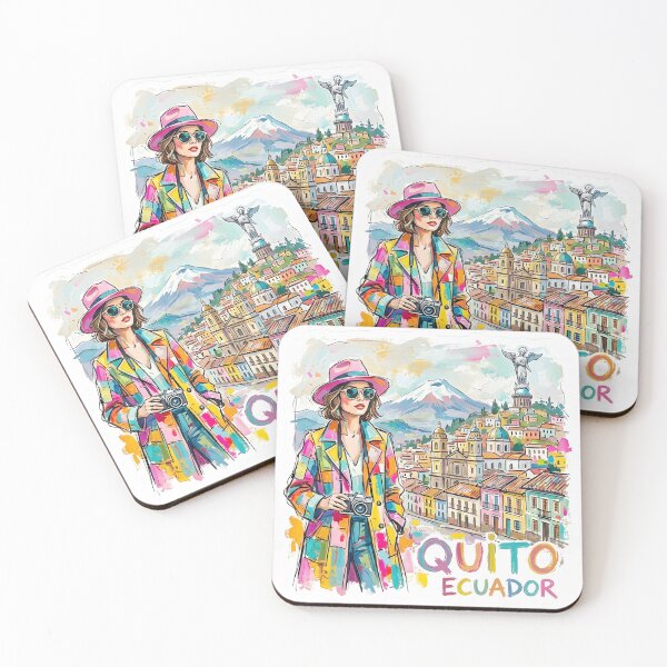 Item preview, Colorful Quito Ecuador Travel Illustration designed and sold by EdwinkOne.