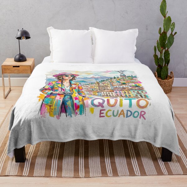 Item preview, Colorful Quito Ecuador Travel Illustration designed and sold by EdwinkOne.