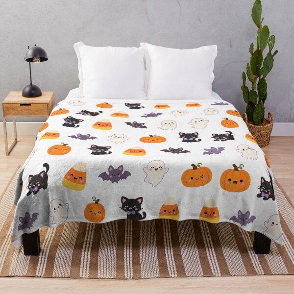 Item preview, Kawaii Halloween Ghost Cute Seamless Pattern Print designed and sold by Inkworksbyshery.