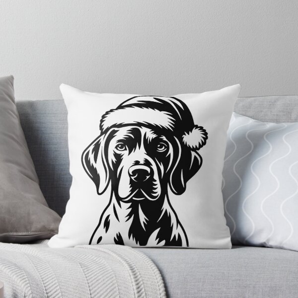 Item preview, German Shorthaired Pointer in Santa Hat designed and sold by theartfulaspie.