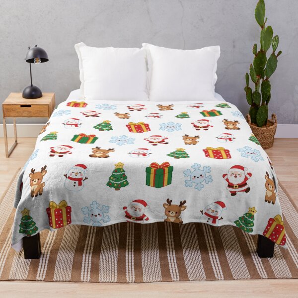 Item preview, Kawaii Christmas Santa Cute Seamless Pattern Print designed and sold by Inkworksbyshery.
