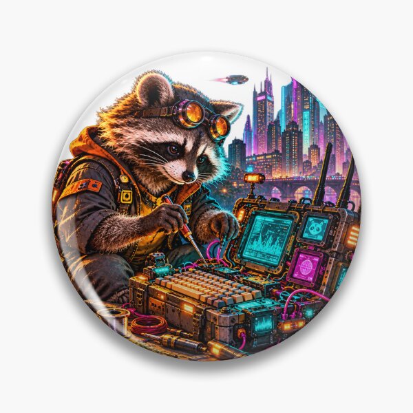 Item preview, Cyberdeck Raccoon Hacker in Neon City designed and sold by Drip stamp.