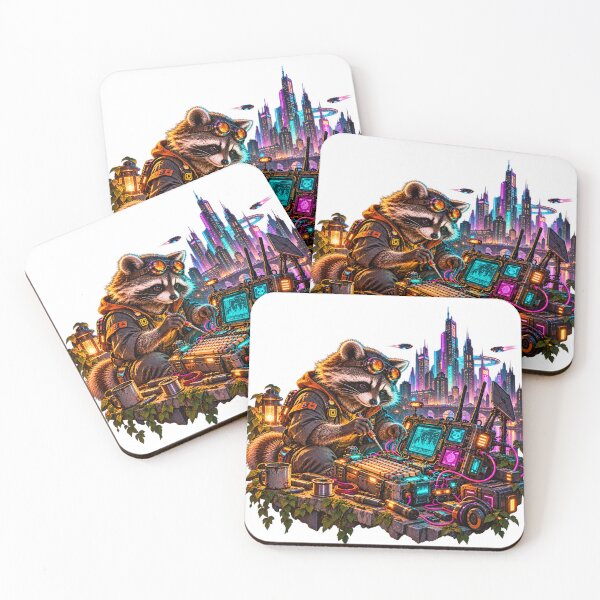 Item preview, Cyberdeck Raccoon Hacker in Neon City designed and sold by Drip stamp.