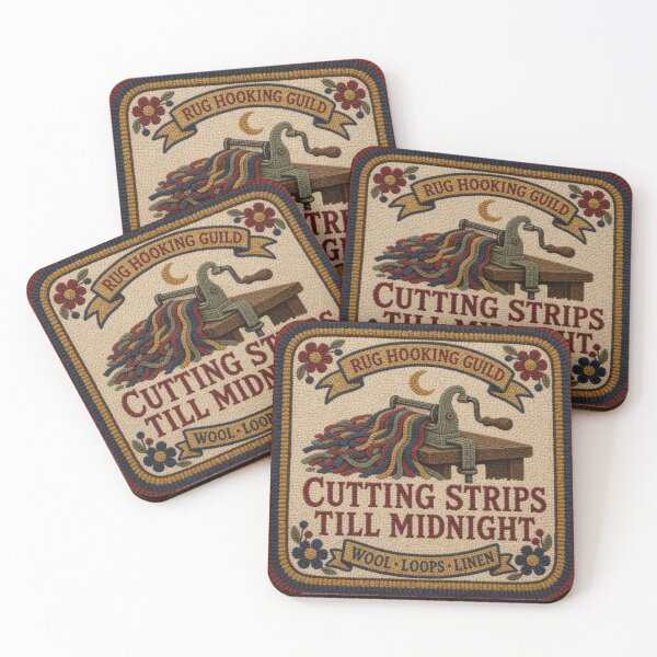 Item preview, Cutting Strips Till Midnight Wool Strips Badge designed and sold by BoosterShop.