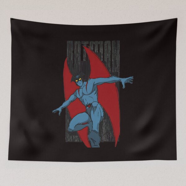 Item preview, Devilman Flying Over City Retro Anime designed and sold by Millle-Feuye.