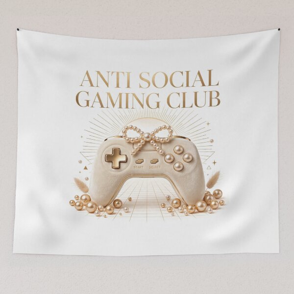 Item preview, Anti Social Gaming Club Gold Gamer Girl designed and sold by ChotipahArt.
