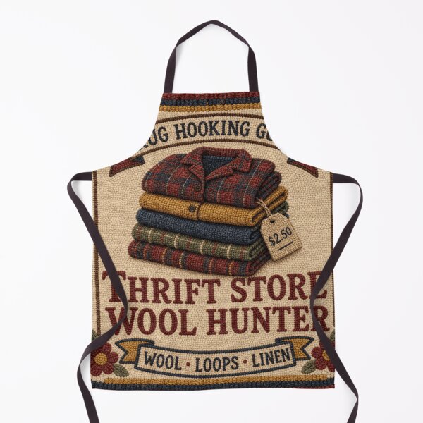Item preview, Thrift Store Wool Hunter Recycled Wool Rug Badge designed and sold by BoosterShop.