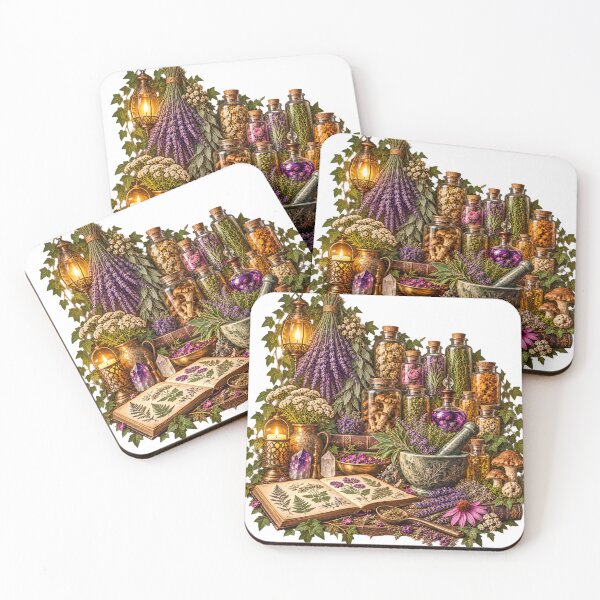 Item preview, Vintage Herbal Apothecary with Botanical Treasures designed and sold by Drip stamp.