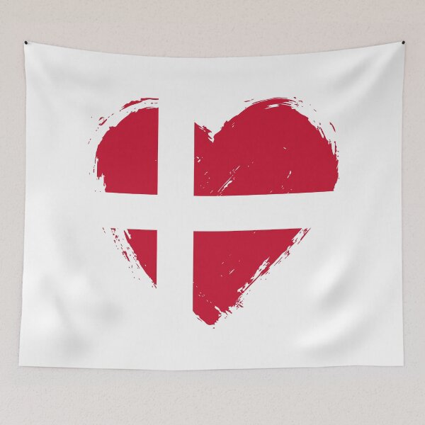 Item preview, Distressed Denmark Flag Heart DK designed and sold by shitpostee.
