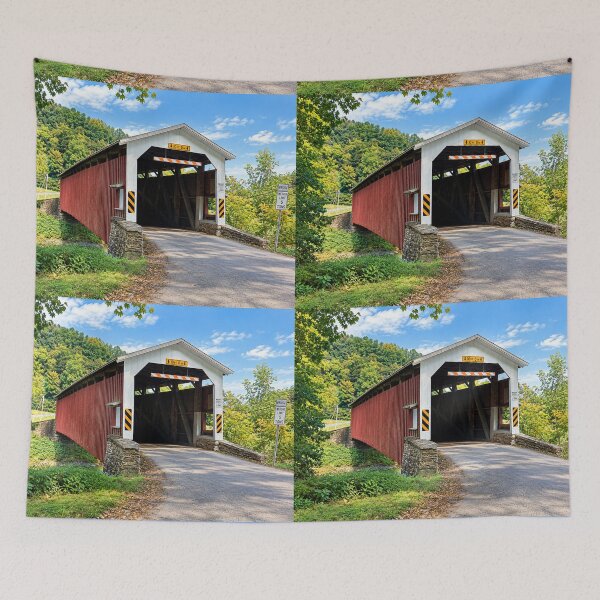 Item preview, White Rock Forge Covered Bridge 427 designed and sold by gotucoveredart.