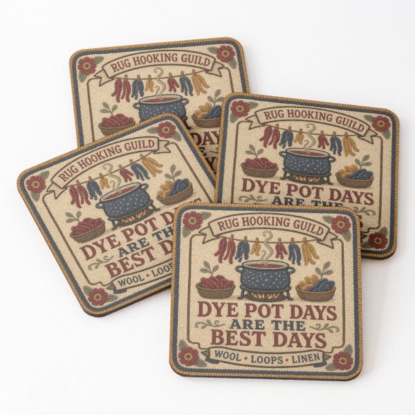 Item preview, Dye Pot Days Are The Best Days Hand Dyed Wool Badge designed and sold by BoosterShop.
