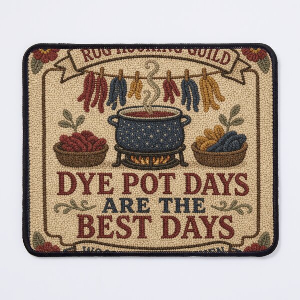 Item preview, Dye Pot Days Are The Best Days Hand Dyed Wool Badge designed and sold by BoosterShop.