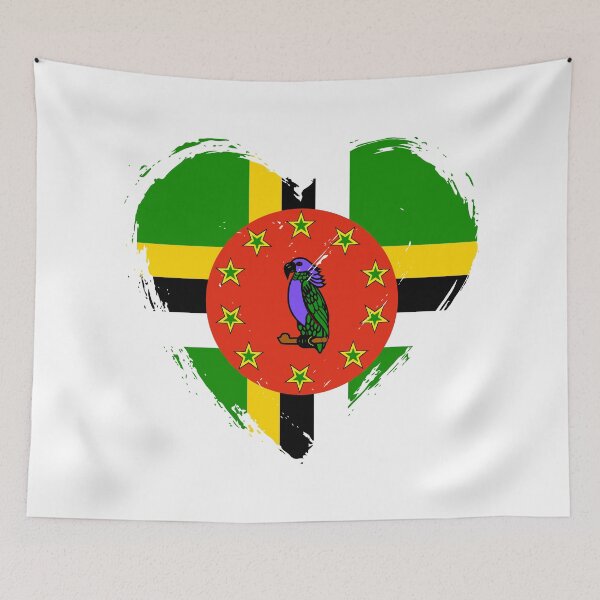 Item preview, Distressed Dominica Flag Heart DM designed and sold by shitpostee.