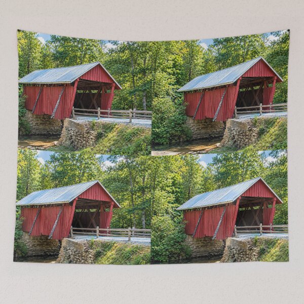 Item preview, Campbell's Covered Bridge 363 designed and sold by gotucoveredart.
