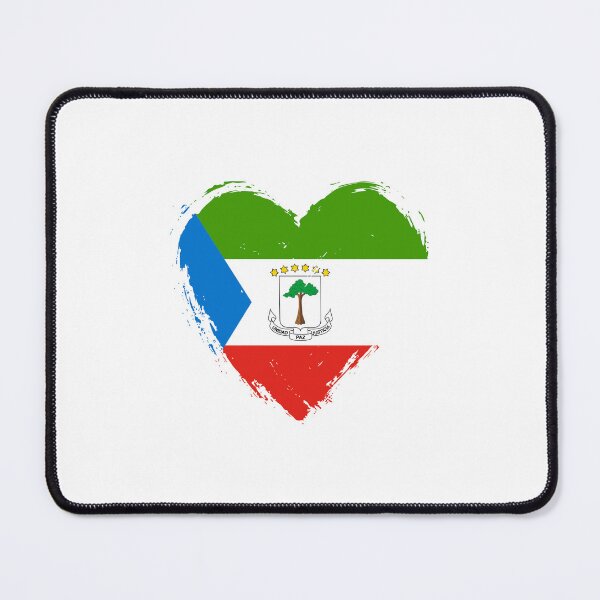 Item preview, Distressed Equatorial Guinea Flag Heart GQ designed and sold by shitpostee.