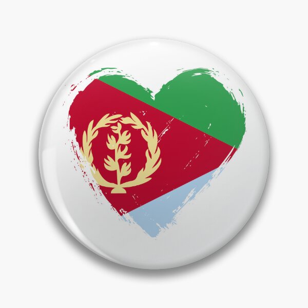Item preview, Distressed Eritrea Flag Heart ER designed and sold by shitpostee.