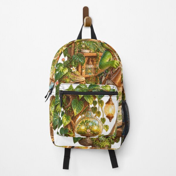 Item preview, Solarpunk Frog Botanist in Mini Greenhouse designed and sold by Drip stamp.