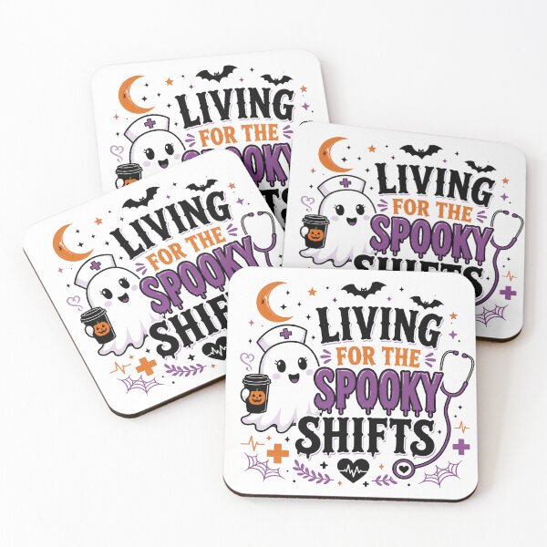Item preview, Living for the Spooky Shifts – Neurospicy Nurse Halloween Humor designed and sold by CuteDesignables.
