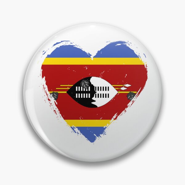 Item preview, Distressed Eswatini Flag Heart SZ designed and sold by shitpostee.