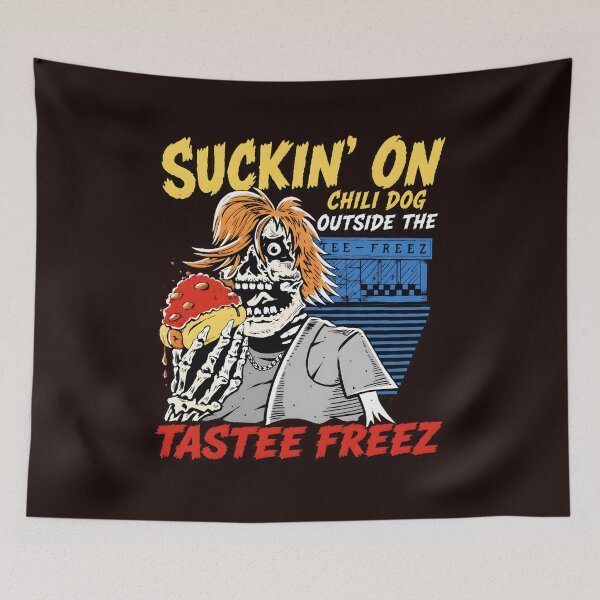 Item preview, Skeleton Eating Chili Dog At Tastee Freez designed and sold by AXA-Walahada.
